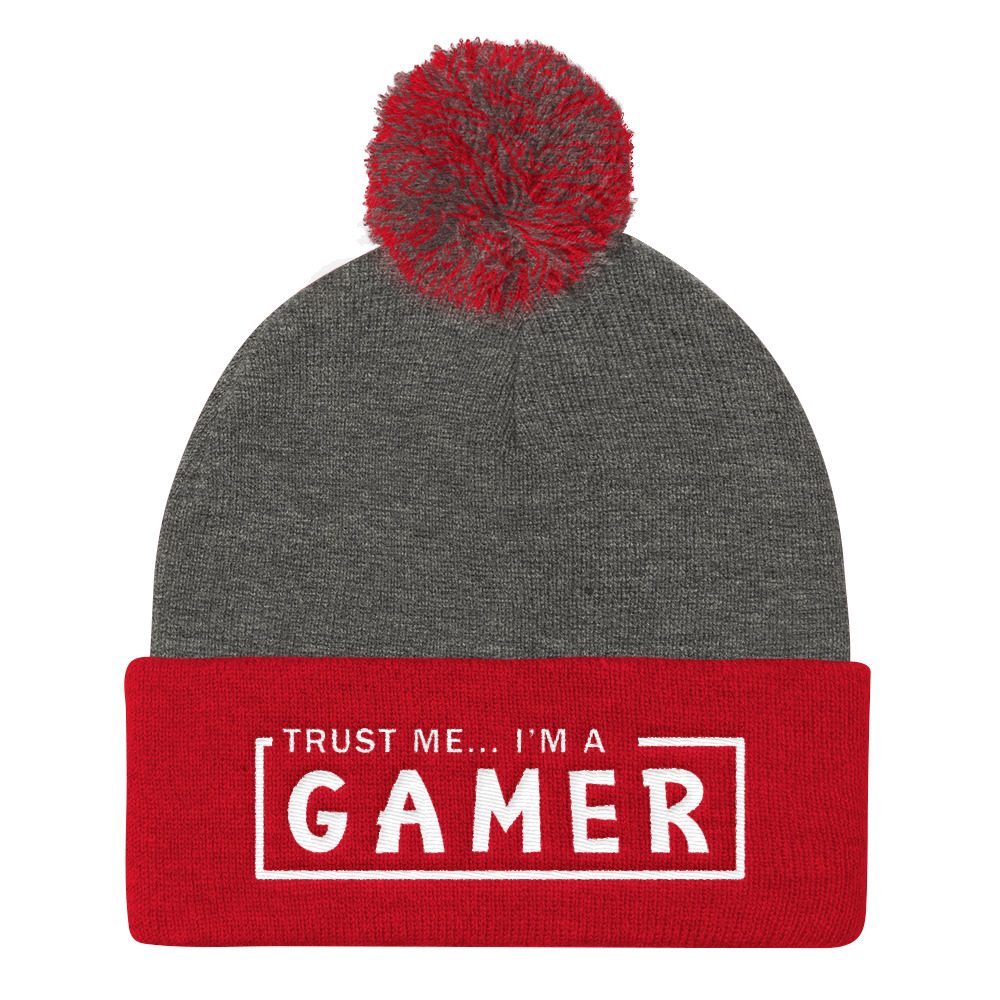 Trust Me I'm a Gamer Pom Pom Knit Cap
