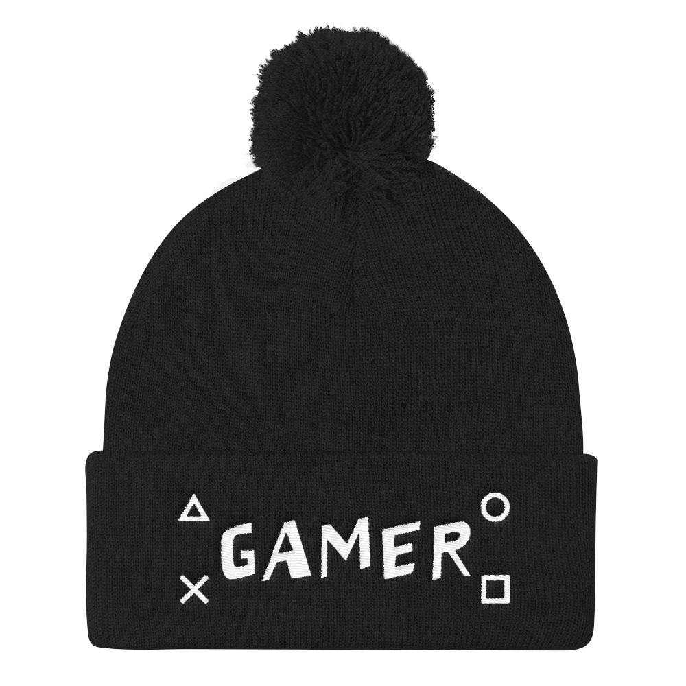 Gamer Pom Pom Knit Cap
