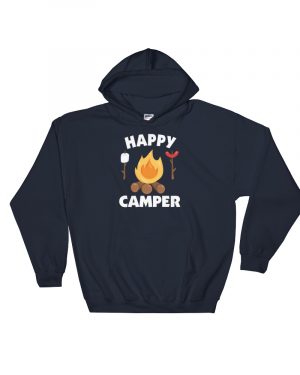 Happy Camper Funny Camping Hooded Sweatshirt