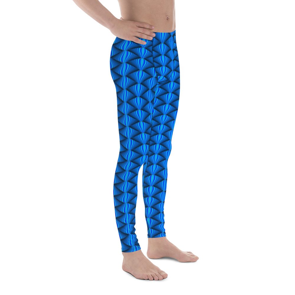 Men's Leggings, Blue Wave Workout, Dance, Rave Festivals and MMA Meggings - Image 4