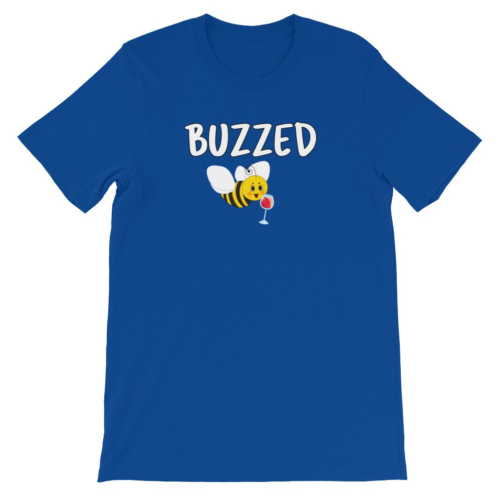 Funny Beekeeper T-Shirt Buzzed Wine Bee Unisex T-Shirt - Image 2
