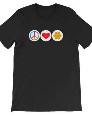 Funny Beekeeping T-Shirt Peace Love Honey Bee Unisex T-Shirt