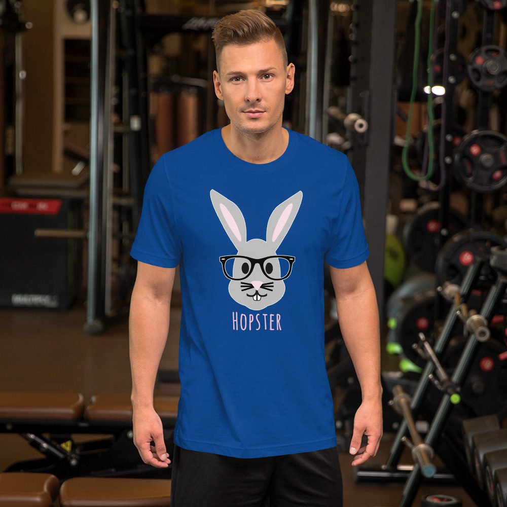 Easter Shirt HOPSTER Cute Boy Bunny Unisex T-Shirt - Image 4