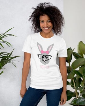Easter Shirt HOPSTER Cute Girl Bunny Unisex T-Shirt