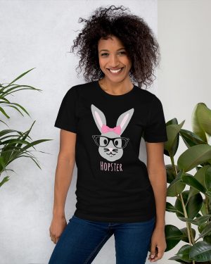Easter Shirt HOPSTER Cute Girl Bunny Unisex T-Shirt