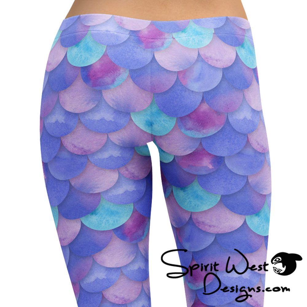 Mermaid Leggings - Purple Scales Running Costume
