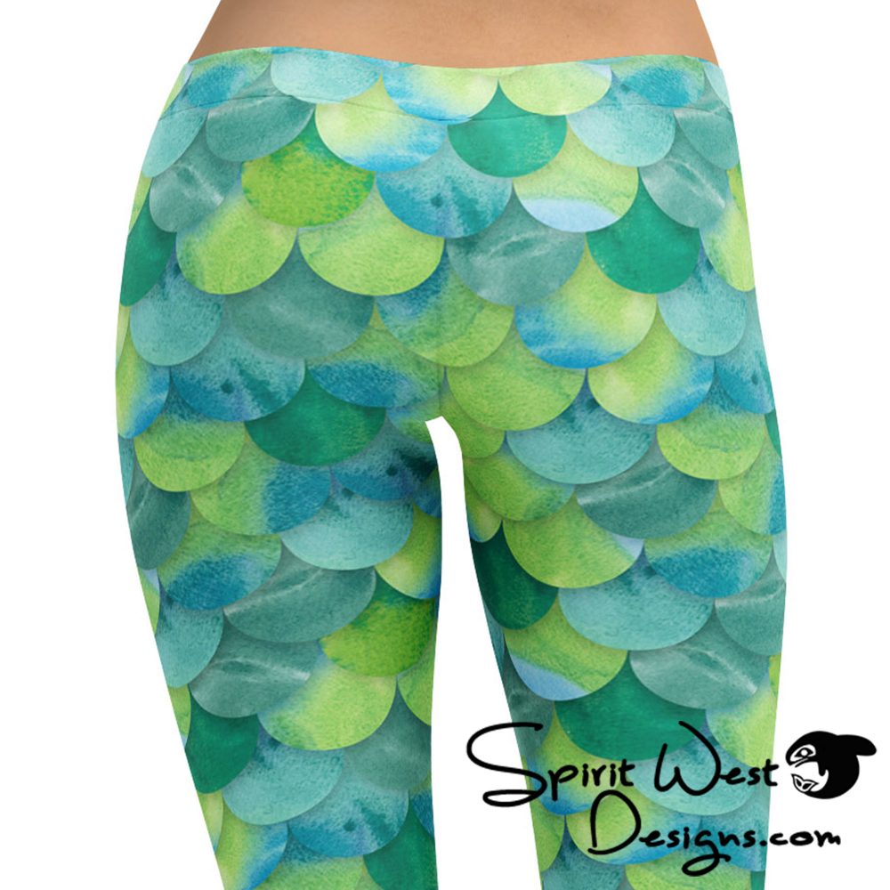 Mermaid Leggings - Green - Running Costume