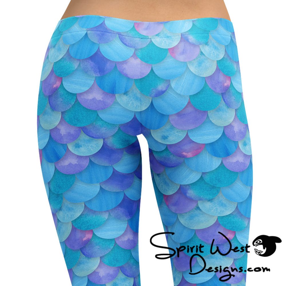 Mermaid Leggings - Blue Green - Running Costume