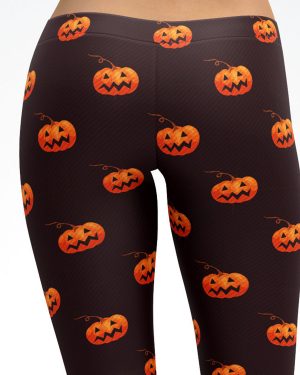 Halloween Scary Pumpkins Leggings
