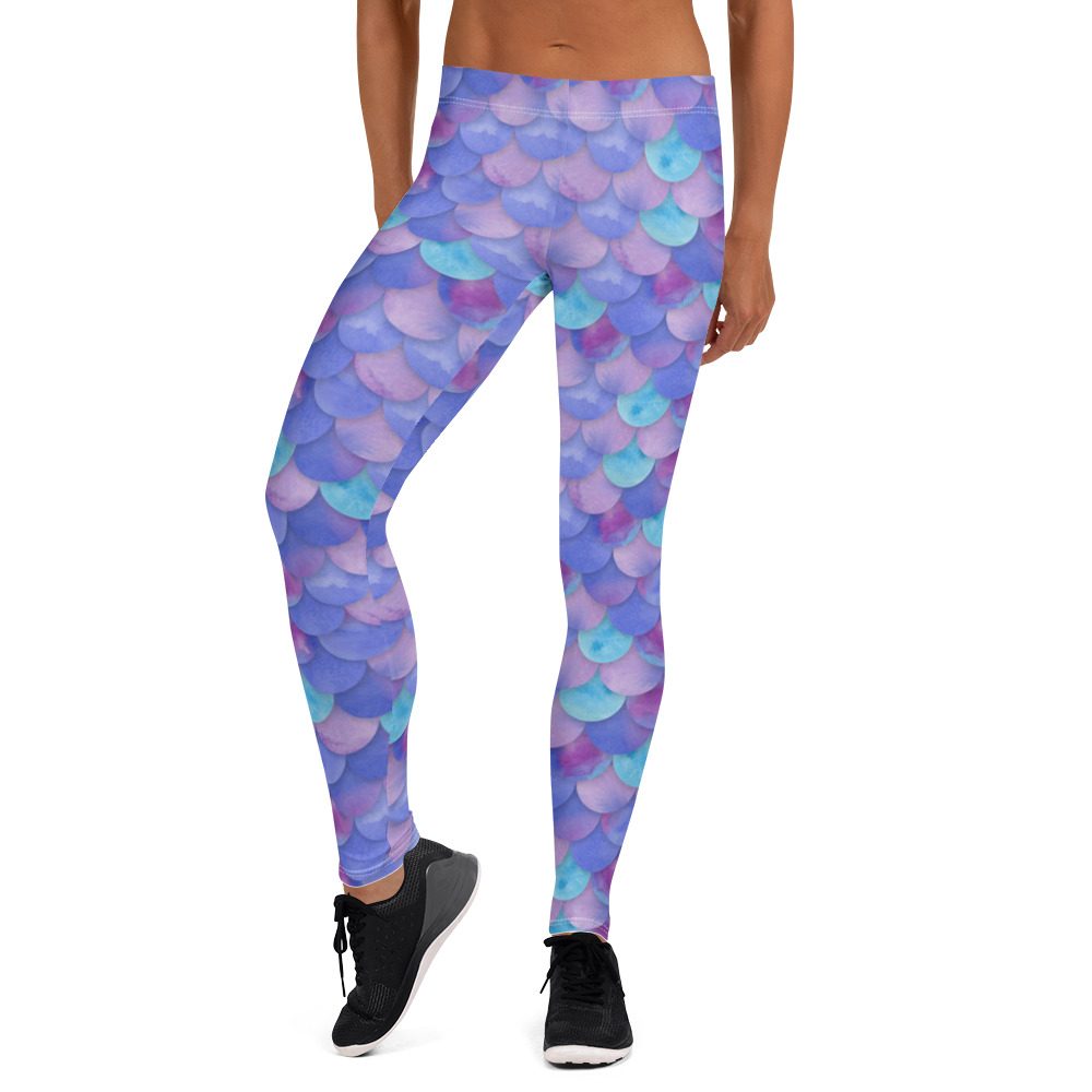 Mermaid Leggings - Purple Scales Running Costume - Image 5