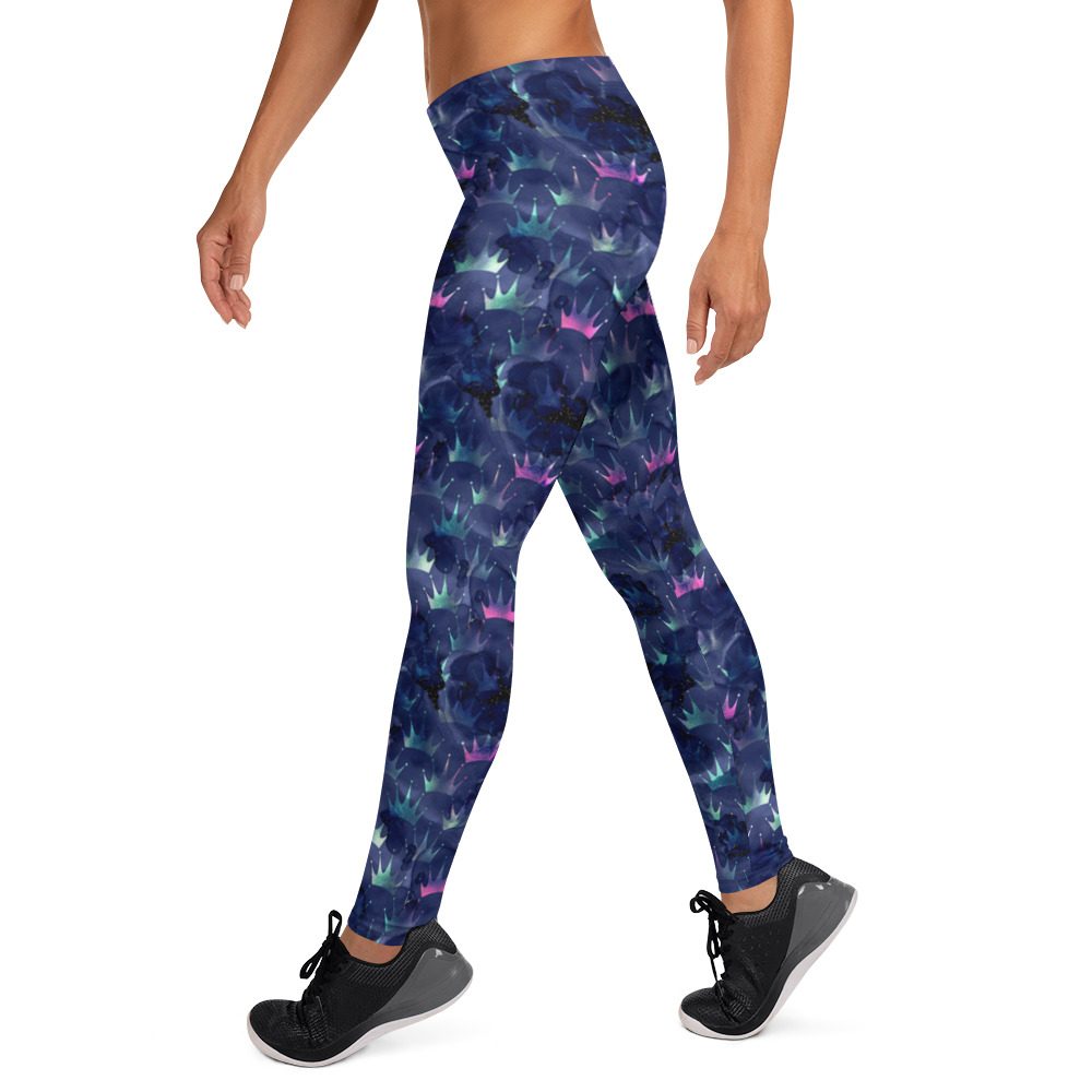 Princess Crowns Midnight Stars Leggings - Image 3