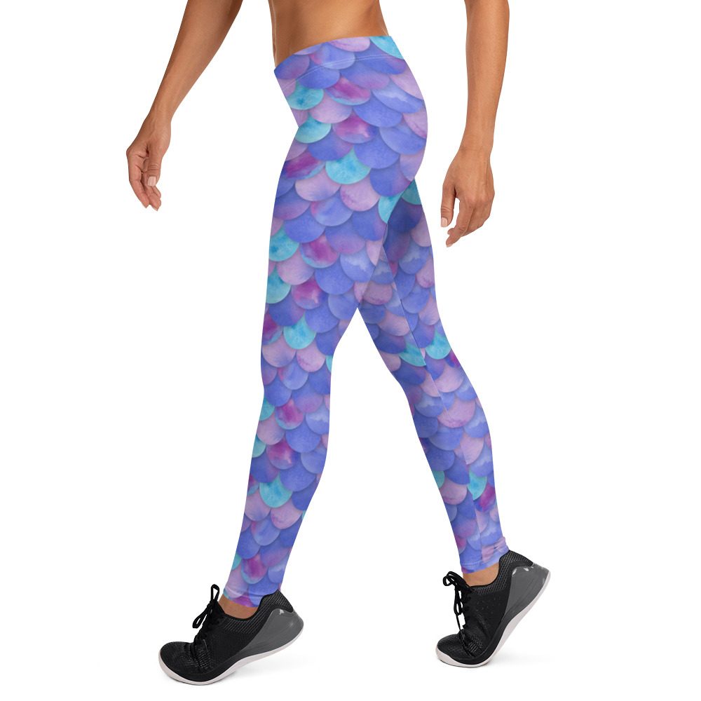 Mermaid Leggings - Purple Scales Running Costume - Image 3