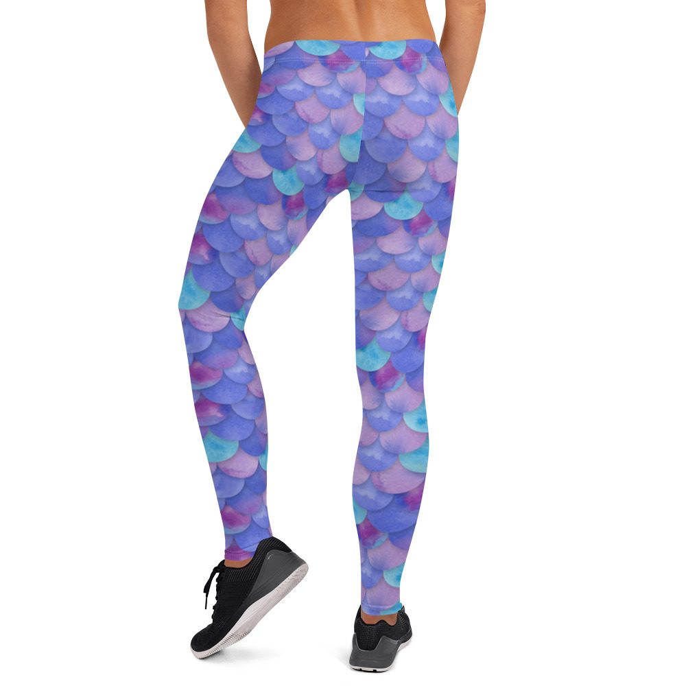 Mermaid Leggings - Purple Scales Running Costume - Image 2