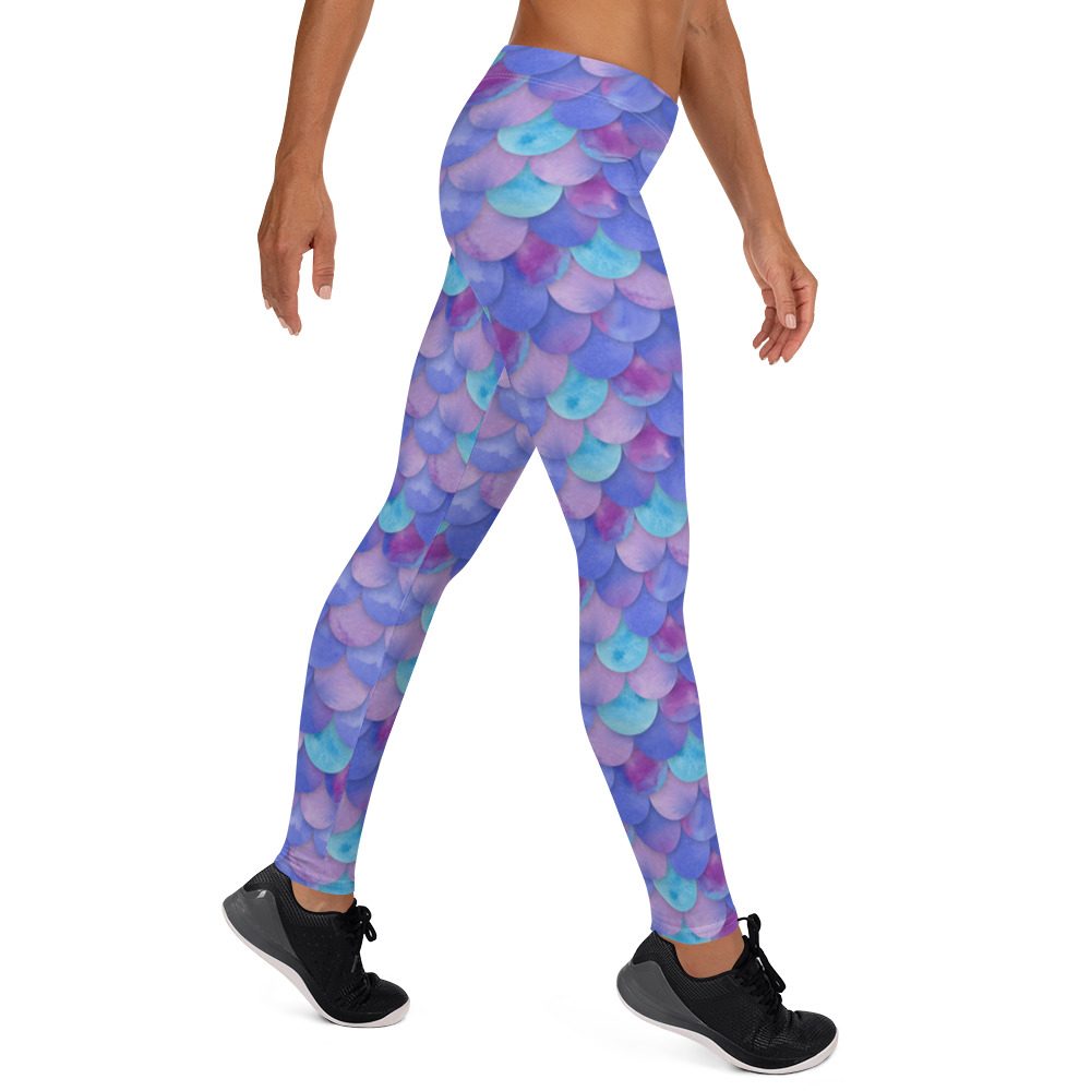 Mermaid Leggings - Purple Scales Running Costume - Image 4