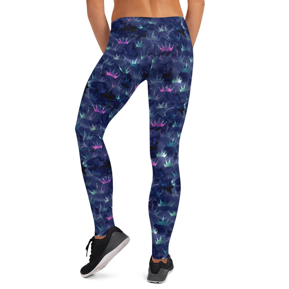 Princess Crowns Midnight Stars Leggings - Image 2