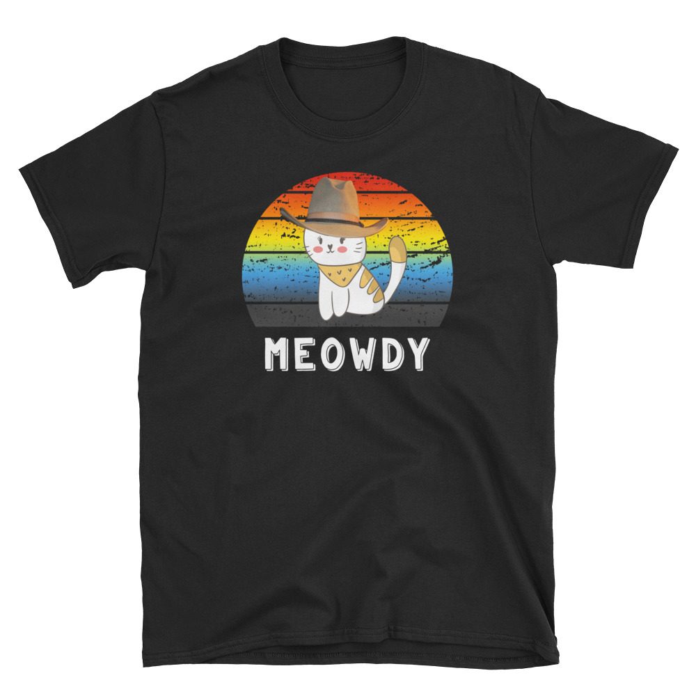 Meowdy Vintage Sunset Texas Cat Howdy T-Shirt