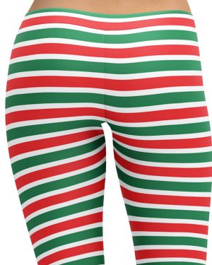 Christmas Elf Striped Leggings – Running Costume