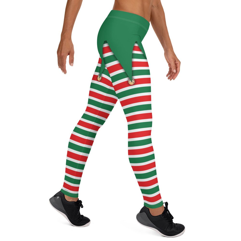 Christmas Elf Leggings Running Costume - Image 4