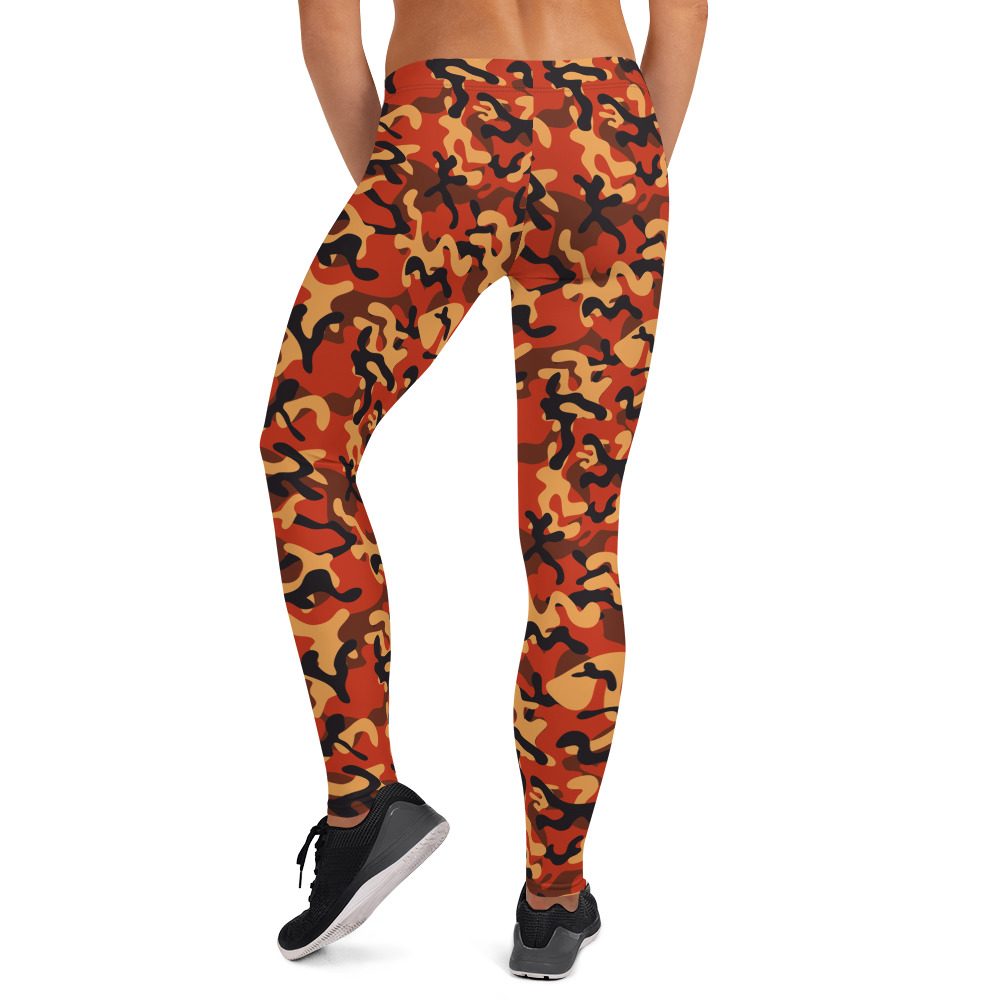 Orange Camo Leggings - Running Costume - Image 2