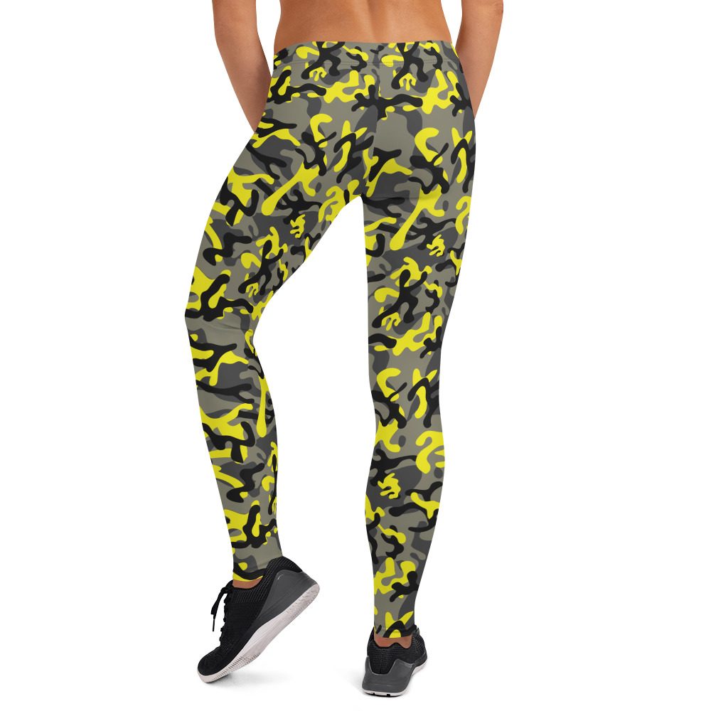 Yellow Camo Leggings - Running Costume - Image 2