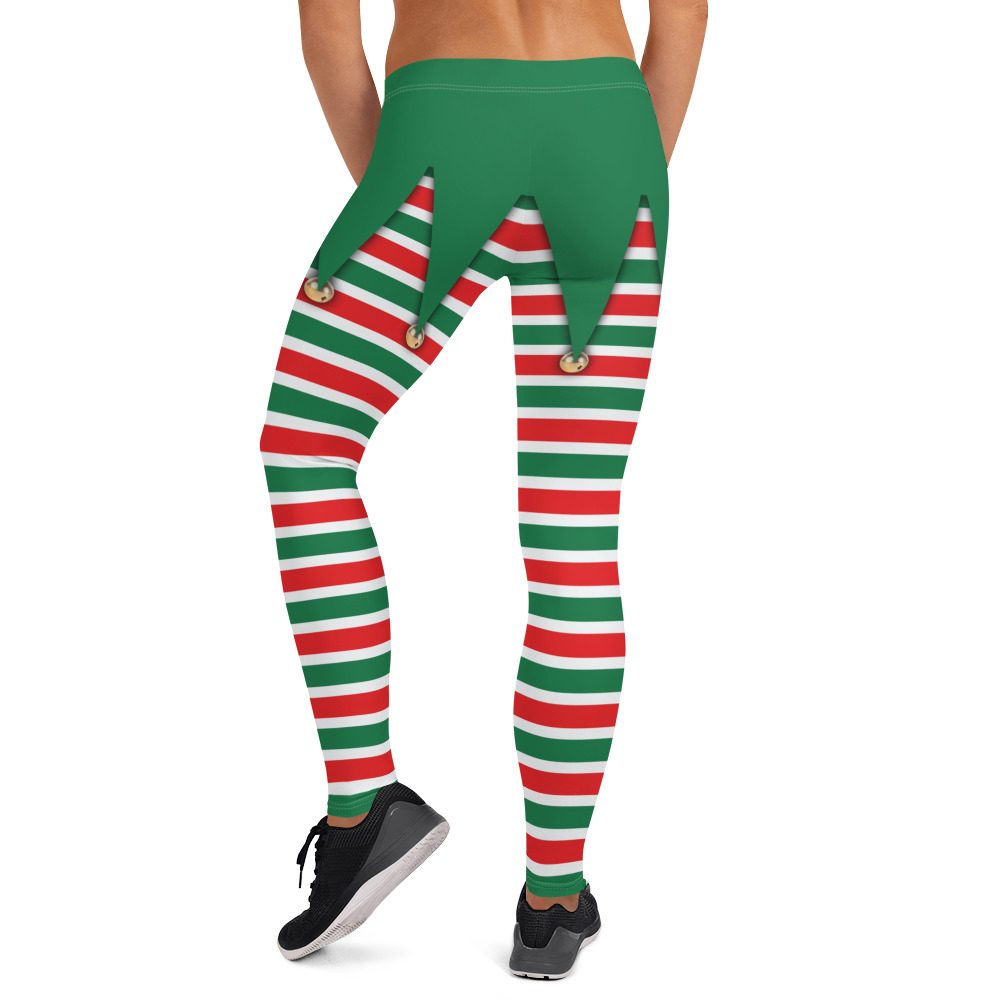 Christmas Elf Leggings Running Costume - Image 2