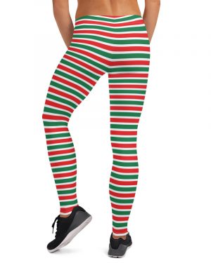 Christmas Elf Striped Leggings – Running Costume