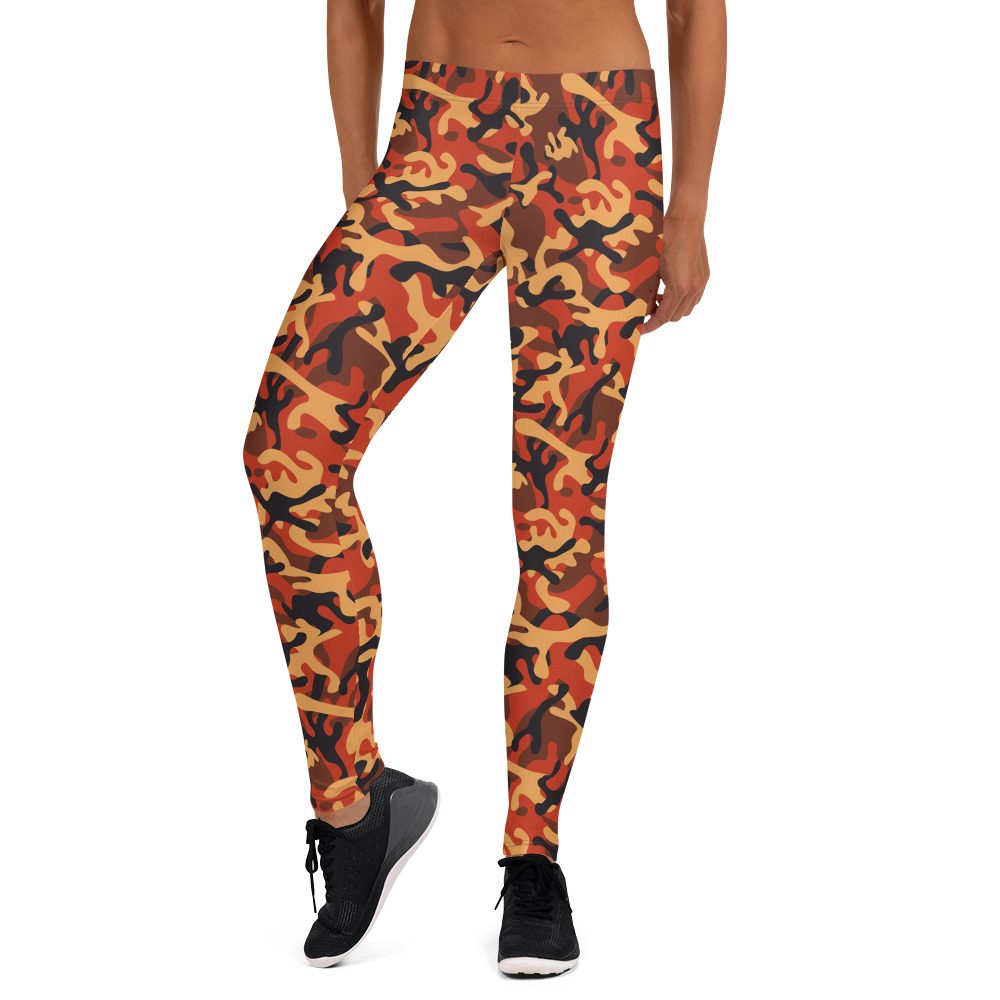 Orange Camo Leggings - Running Costume