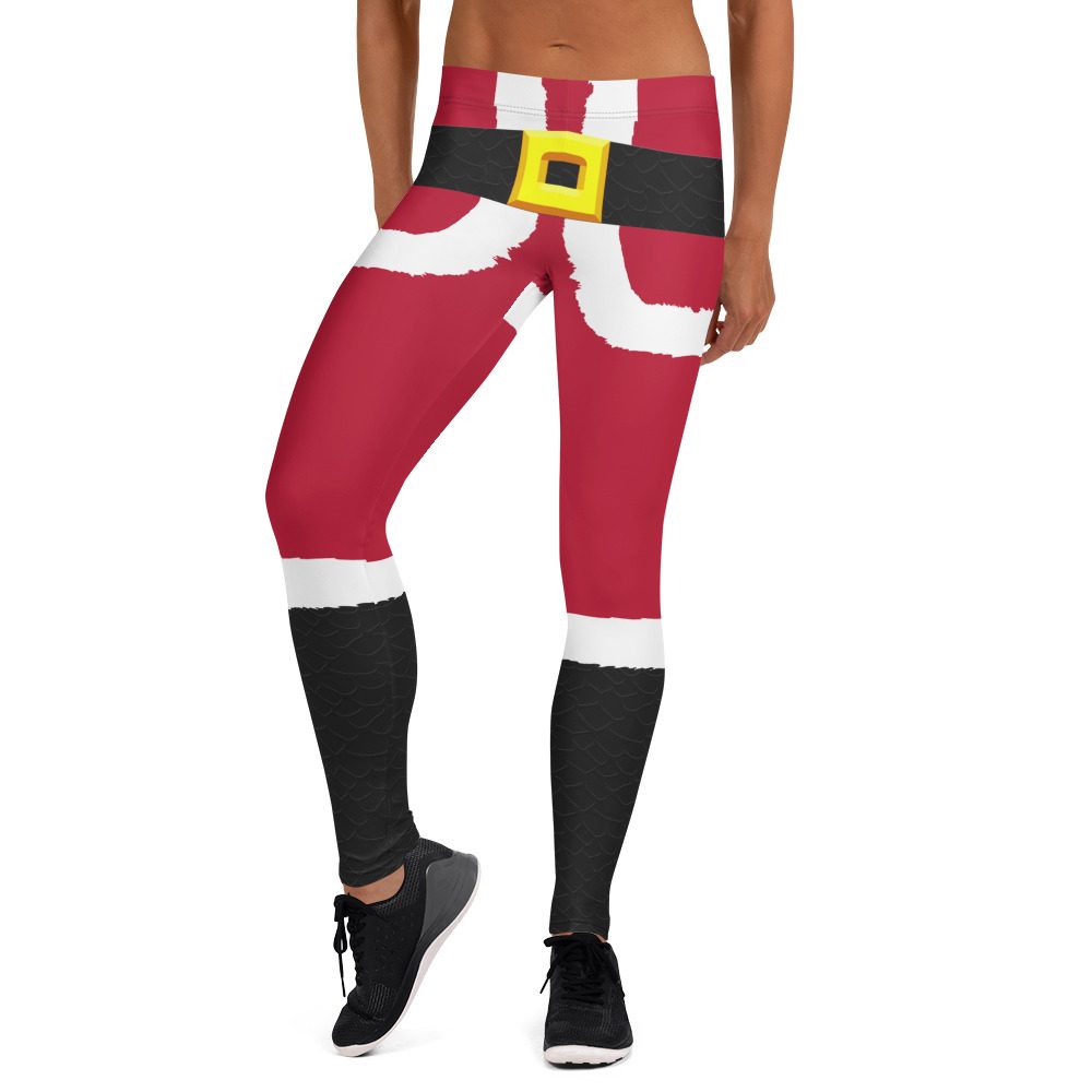 Santa Claus Christmas Leggings - Running Costume