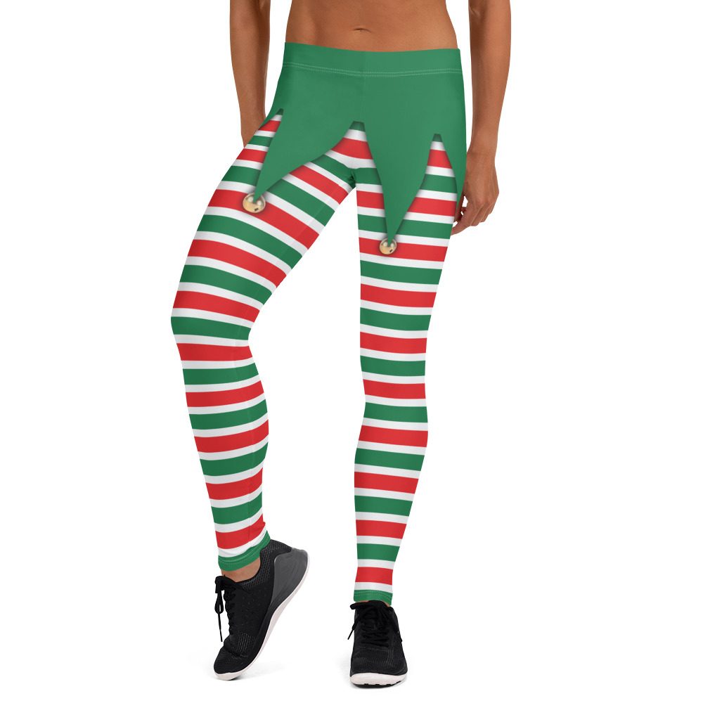 Christmas Elf Leggings Running Costume