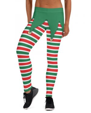 Christmas Elf Leggings Running Costume