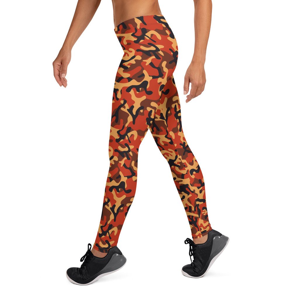 Orange Camo Leggings - Running Costume - Image 3