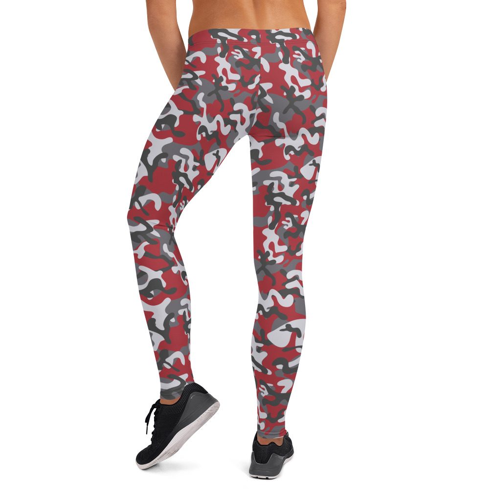 Brick Red Camo Leggings - Running Costume - Image 2