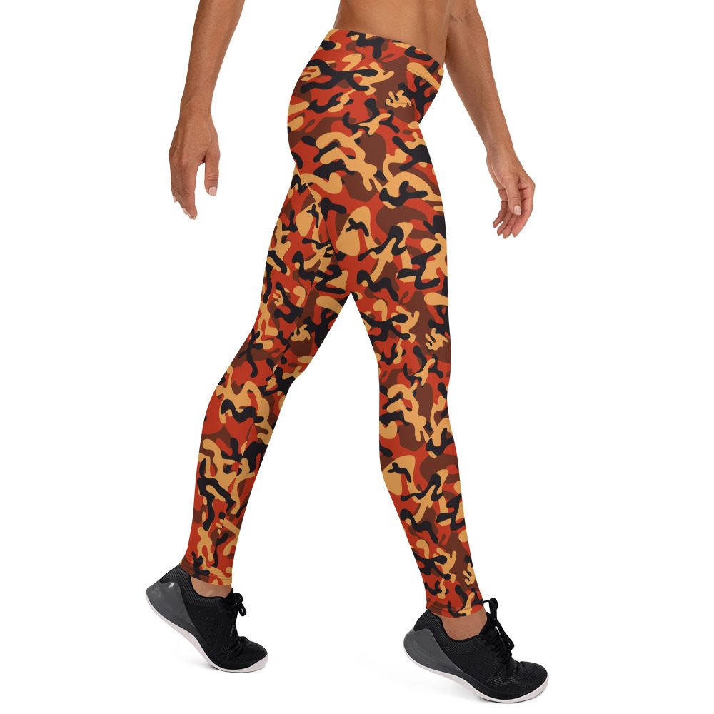 Orange Camo Leggings - Running Costume - Image 4