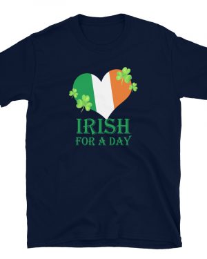 Irish For A Day Heart Flag St Patrick’s Day Party T-Shirt