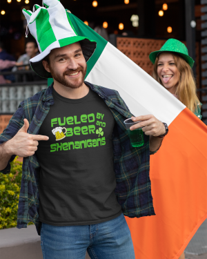 Fueled By Beer and Shenanigans St Patrick’s Day Party T-Shirt