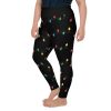 Plus Size Leggings, Christmas String Lights Plus Size Leggings, Leggings, Plus size Holiday Xmas Leggings, xl leggings, 2xl, 3xl, 4xl, 5xl, 6xl, yoga pants, yoga leggings, dance pants, running costume, Christmas Leggings, stretchy leggings for big girls