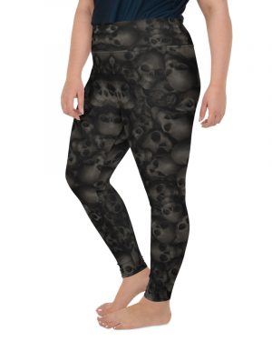 Gothic Skull Halloween Costume Plus Size Leggings