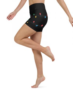 Christmas String Lights Yoga Shorts