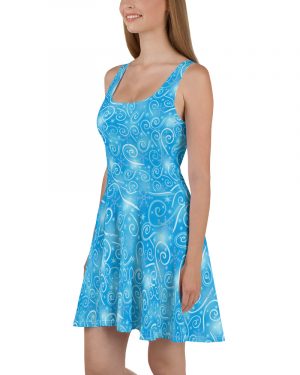 Elsa Frozen Christmas Snowflake Skater Dress