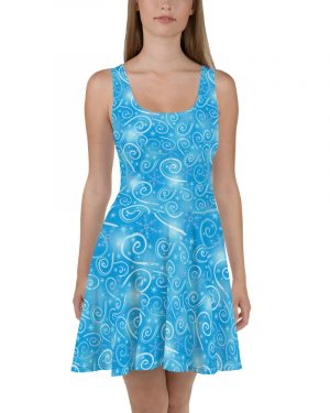 Elsa Frozen Christmas Snowflake Skater Dress