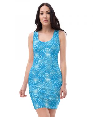 Elsa Frozen Christmas Snowflake Bodycon Dress