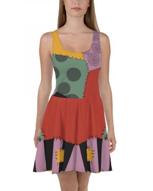 Nightmare Sally Skater Dress | Nightmare Before Christmas Cosplay Halloween Zombie Costume