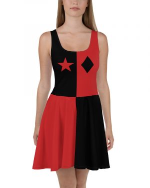 Harley Quinn Costume Halloween Cosplay – Skater Dress