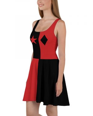 Harley Quinn Costume Halloween Cosplay – Skater Dress