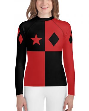 Harley Quinn Costume Halloween Cosplay – Youth Rash Guard