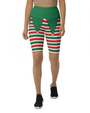 Christmas Holiday Elf Costume Bike Shorts