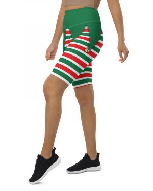 Christmas Holiday Elf Costume Bike Shorts