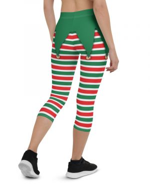 Christmas Holiday Elf Capri Leggings