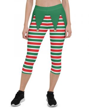 Christmas Holiday Elf Capri Leggings