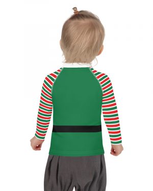 Christmas Holiday Elf Costume Kids Rash Guard